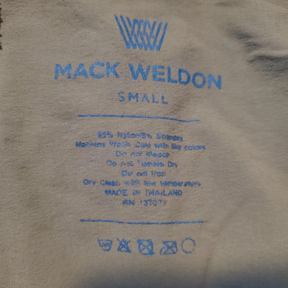 Mack Weldon Shorts Men S Khaki Green Performance Stretch Zip Pockets Drawstring‎